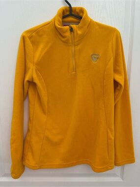 Rossignol Women's Mustard Yellow Half-Zip Turtleneck Fleece